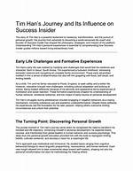 A Journey of Experience, Influence, and Success