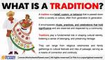A Tradition and Its Significance