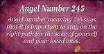 Angel Number 245 ·