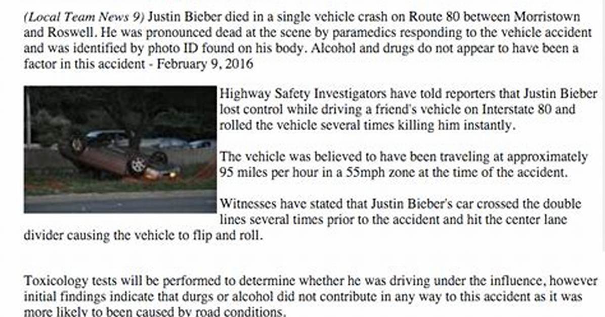 Did Justin Bieber Die: Hoax or Tragic Reality?