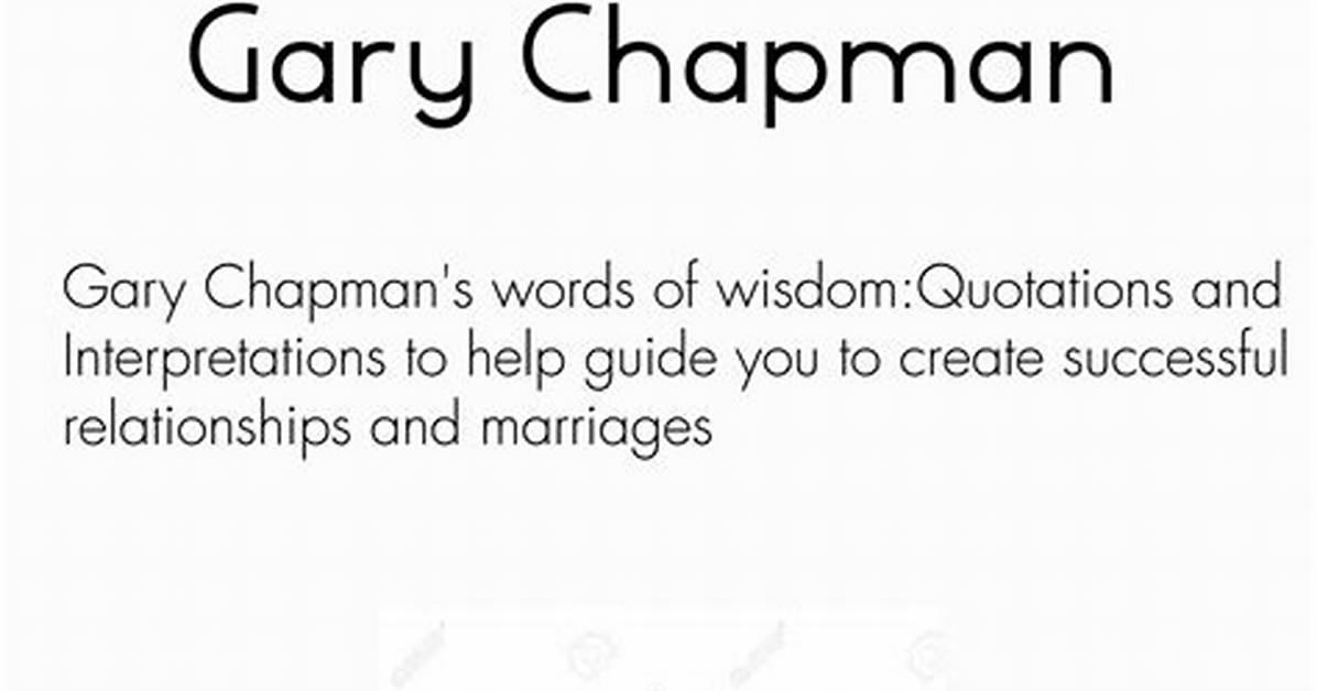 Discovering the Wisdom of Gary Chapman's Siblings