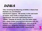 Dora Name Meaning | What Does the Name Dora Mean? ·