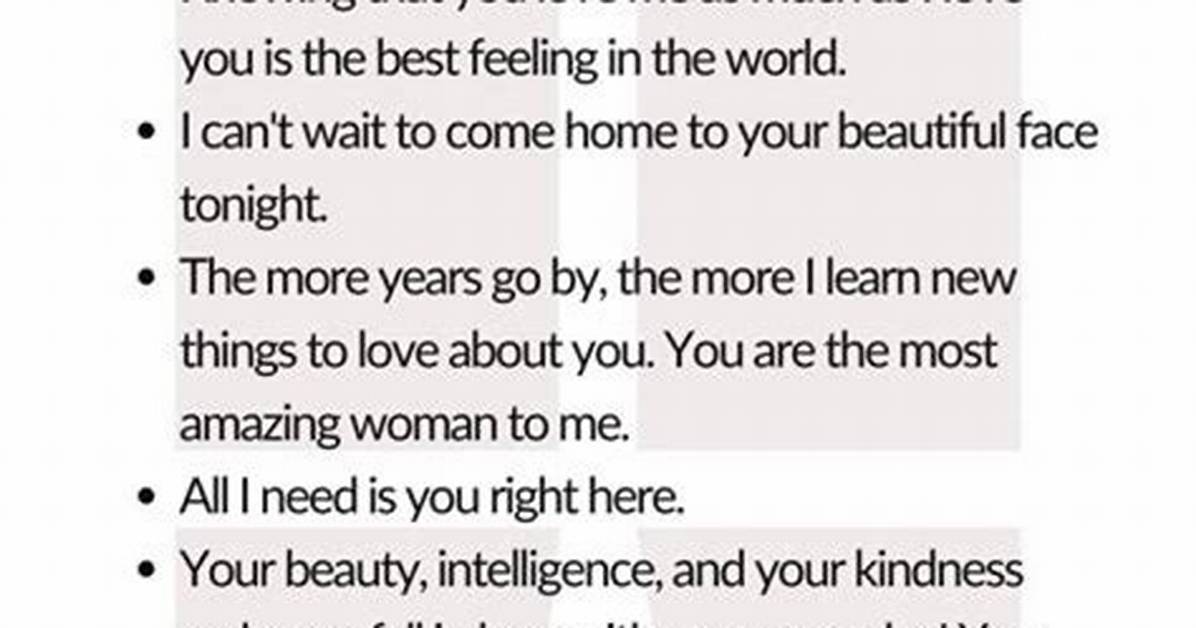 Expressing Love Through the Sweetest Love Messages for Hubby