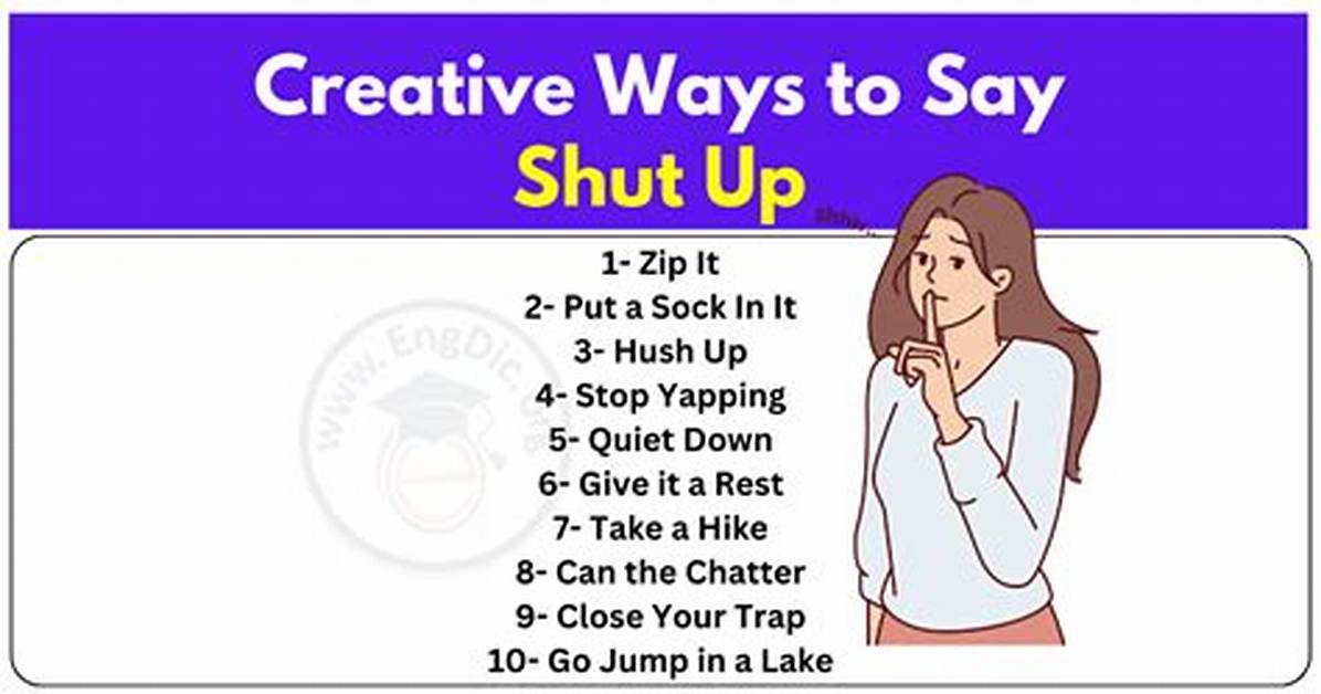 How Do You Say Shut up in Jamaican?