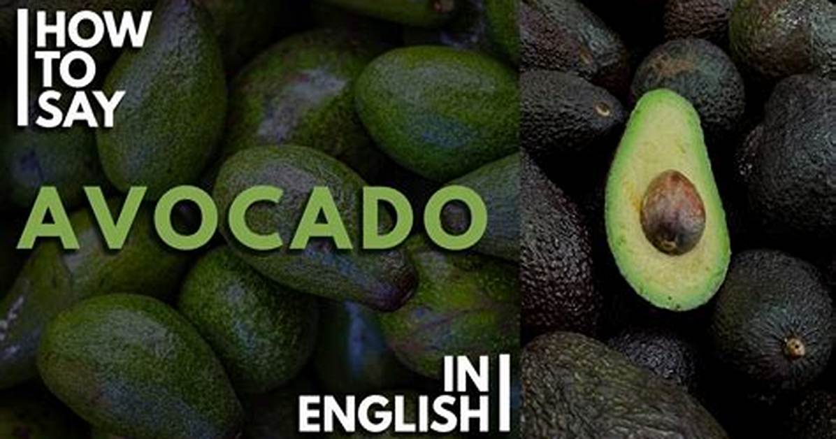 How to Pronounce Avocado
