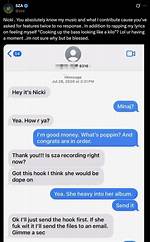 Leaked Messages Show Sza Begging a Fan to Delete Unflattering Photo of the Singer. See It Belo