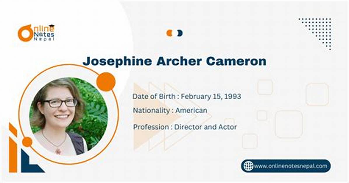 The Pioneering Legacy of Josephine Archer Cameron: a Biographical Exploration