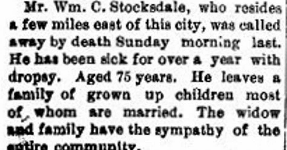 Unveiling the Cause Behind William Stocksdale's Passing