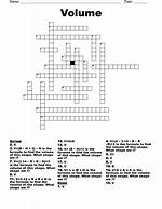 Volume Crossword Clue and Answer