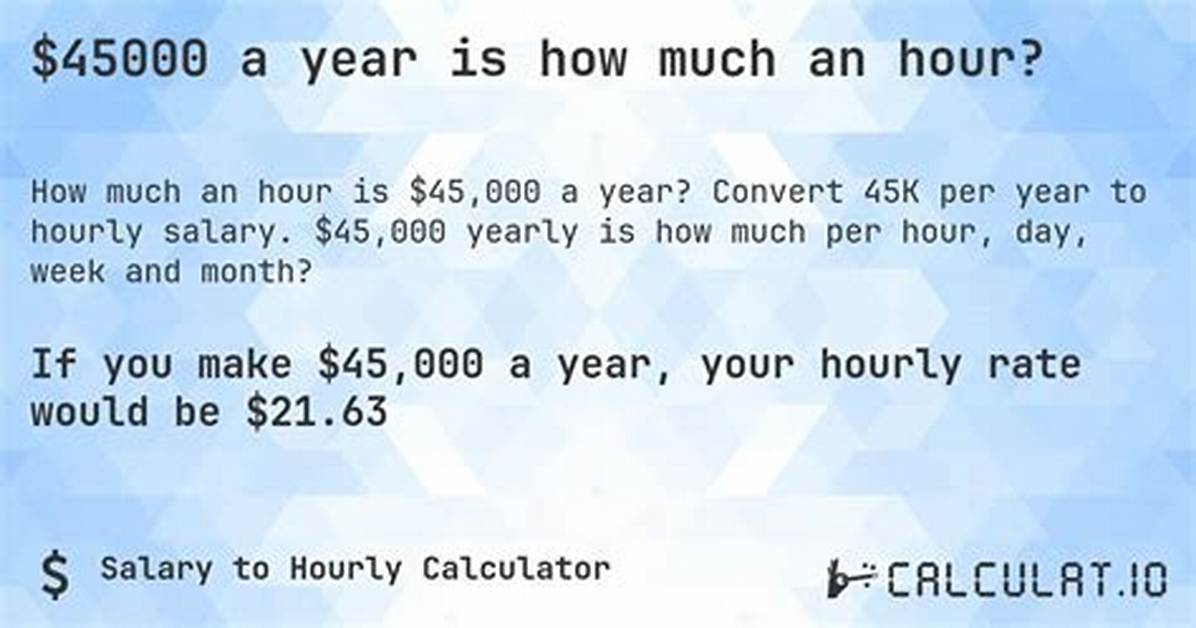 What Is a 45000 Salary per Month?